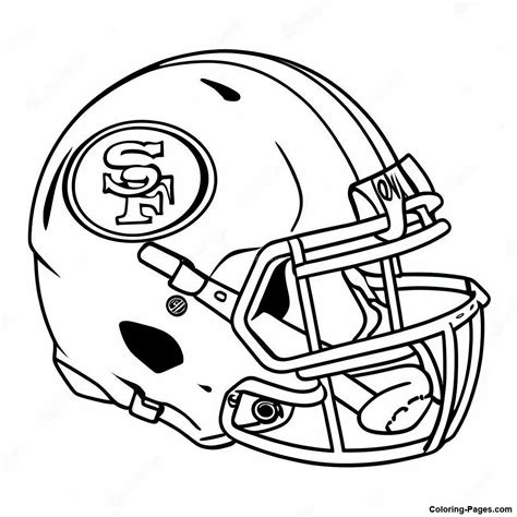 Coloring Page Football Helme