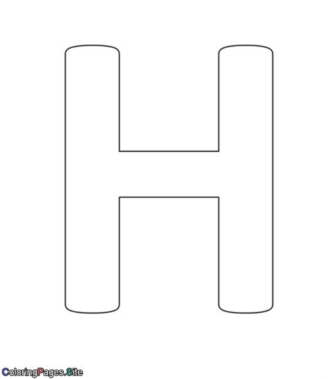 Coloring Page Letter H