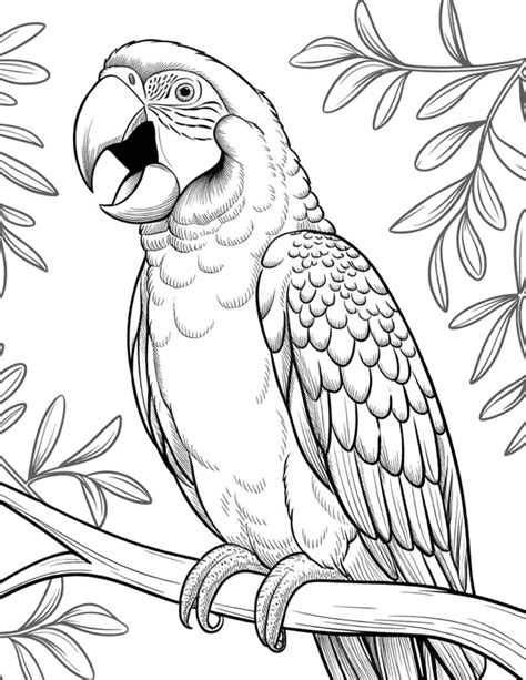 Coloring Page Macaw