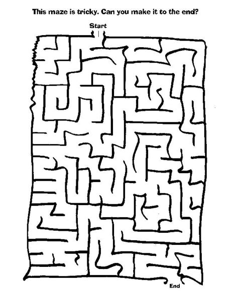Coloring Page Maze