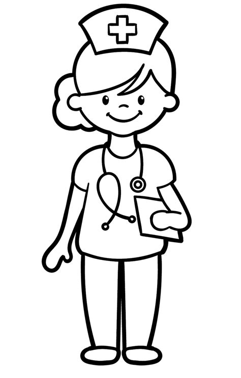 Coloring Page Nurse