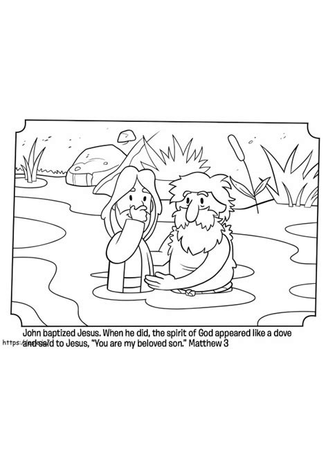 Coloring Page Of Baptis