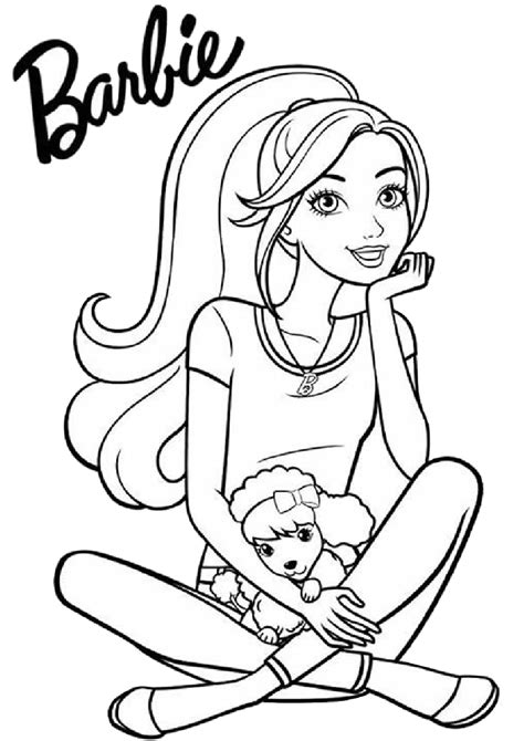 Coloring Page Of Barbie 255+ SVG PNG EPS DXF File