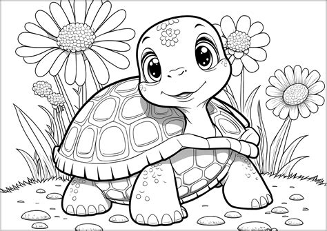 Coloring Page Printable Turtle 201+ File for Free