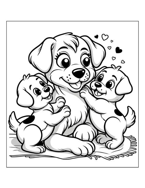 Coloring Page Puppies