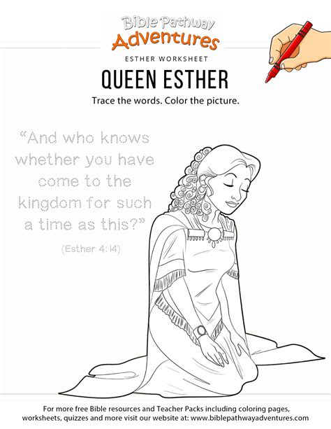 Coloring Page Queen Esther 288+ SVG File for DIY Machine