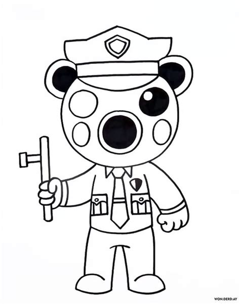 Coloring Page Roblox. Piggy, Adopt Me And Others. Print For Free
