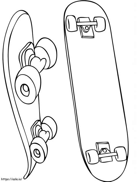 Coloring Page Skateboard