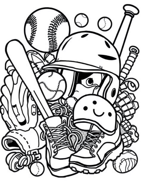 Coloring Page Softba