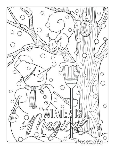 Coloring Page Winter Ha