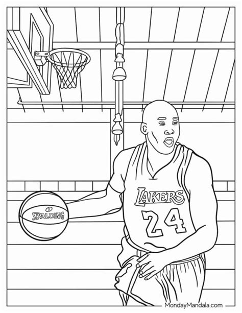 Coloring Pages Basketball Players