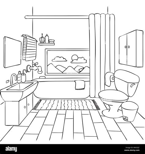 Coloring Pages Bathroo