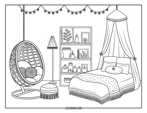 Coloring Pages Bedroo