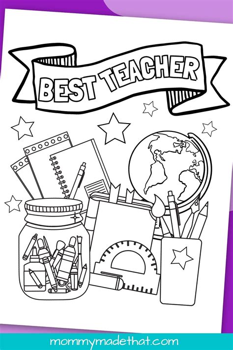 Coloring Pages Best Teacher