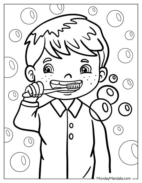 Coloring Pages Brushing Tee