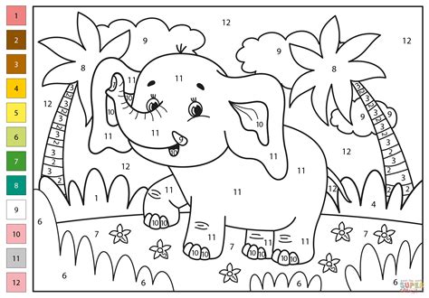 Coloring Pages By Number Printable Color By Number Free Coloring