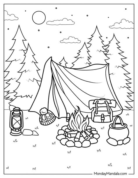 Coloring Pages Camping