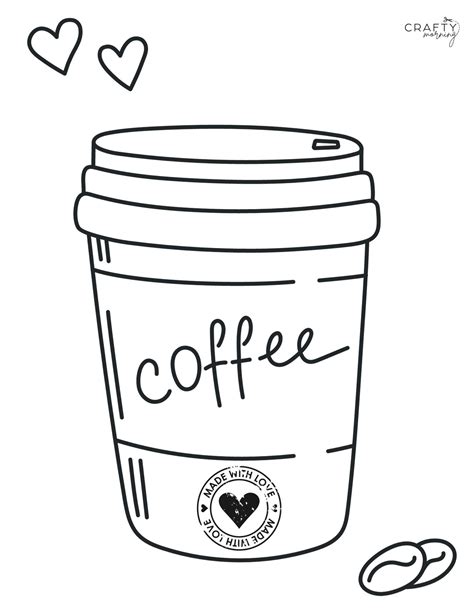 Coloring Pages Coffee Cups