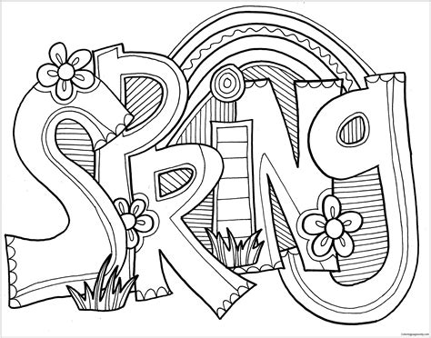 Coloring Pages Color Words Coloring Pages