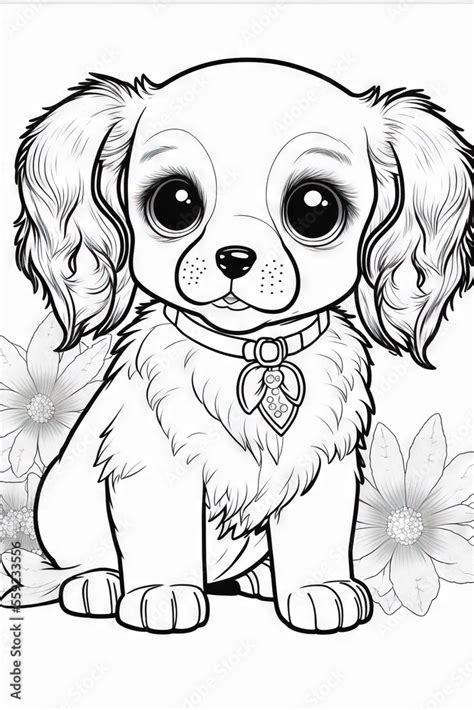 Coloring Pages Cute Puppy