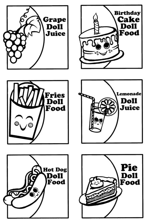Coloring Pages Doll Food Printables Baby Alive Tutorial How To Make