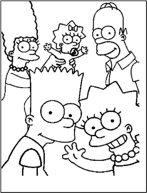 Coloring Pages For Kids Simpsons Coloring Home