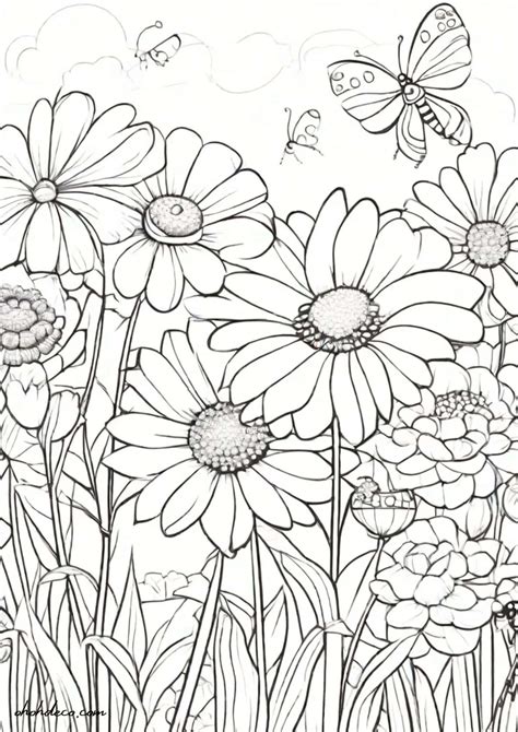 Coloring Pages For Spring Flowers