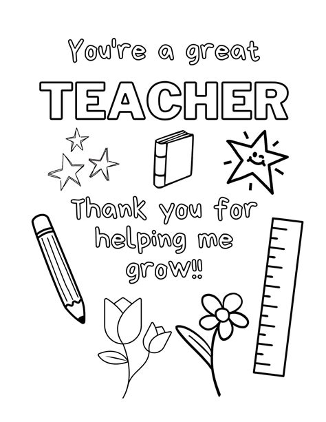 Coloring Pages For Teacher Appreciation Week