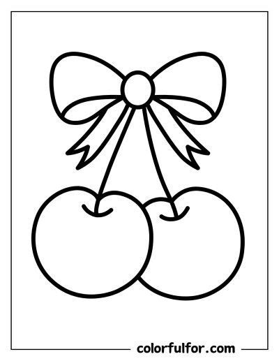 Coloring Pages Fruit Bow