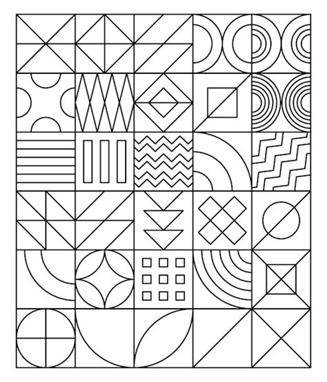 Coloring Pages Geometric Shapes