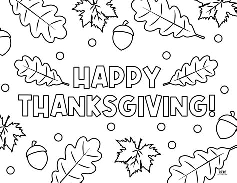 Coloring Pages Happy Thanksgiving
