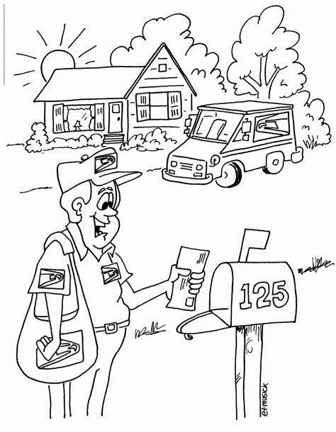 Coloring Pages Of A Post Office Best Coloring Pages Collections