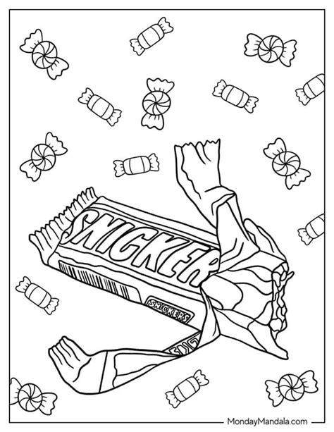 Coloring Pages Of Candy Bars