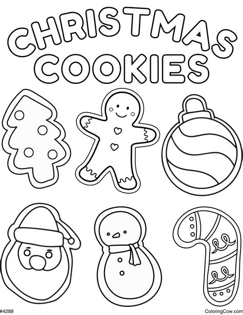 Coloring Pages Of Christmas Cookies
