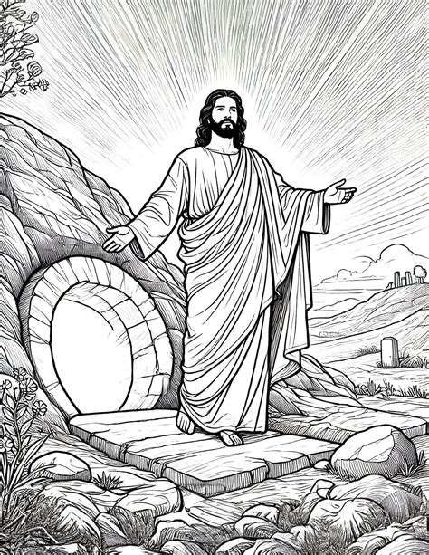 Coloring Pages Of Jesus Resurrection