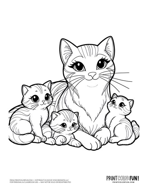 Coloring Pages Of Kittens To Prin