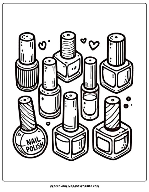 Coloring Pages Of Nail Polis