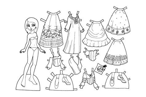 Coloring Pages Of Paper Dolls
