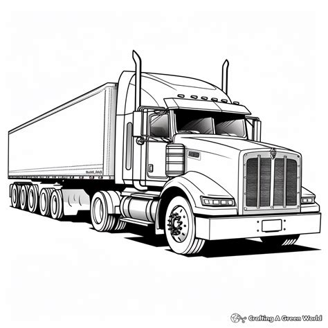 Coloring Pages Of Semi Trucks
