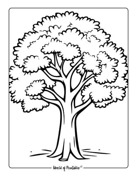 Coloring Pages Of Trees In The Fa