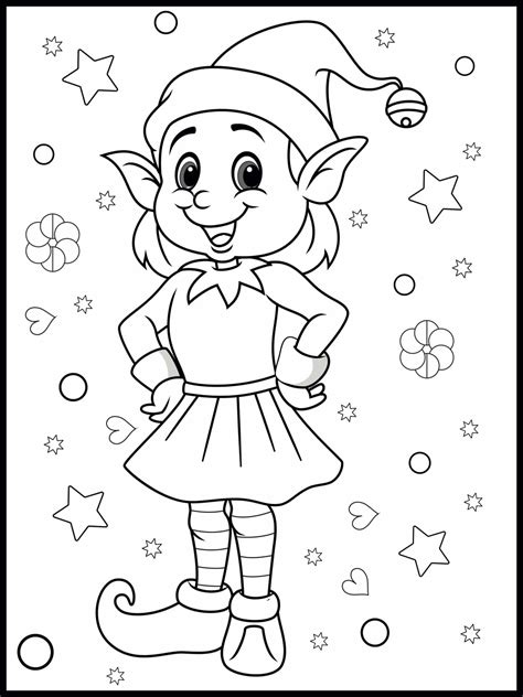 Coloring Pages Online Elf Coloring Pages