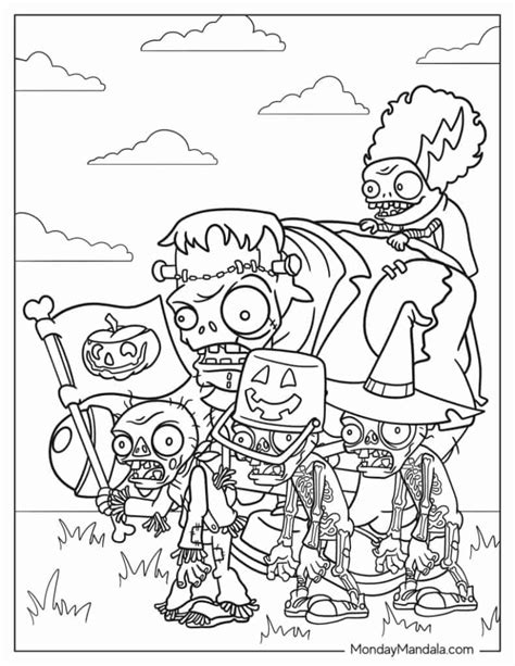 Coloring Pages Plants Vs Zombies