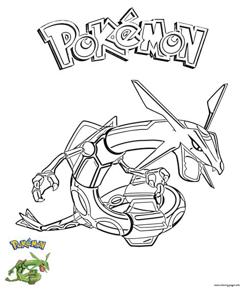 Coloring Pages Pokemon Rayquaza