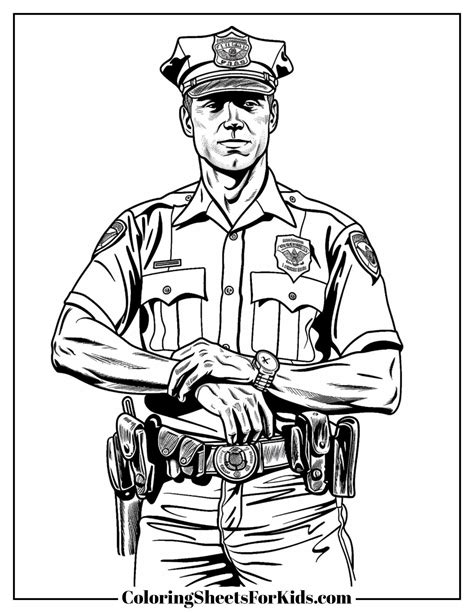 Coloring Pages Police Officer