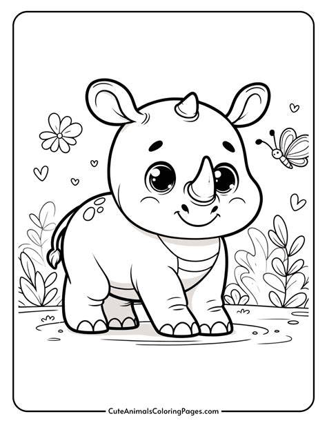 Coloring Pages Rhino