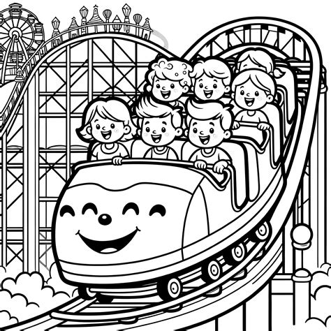 Coloring Pages Roller Coaster