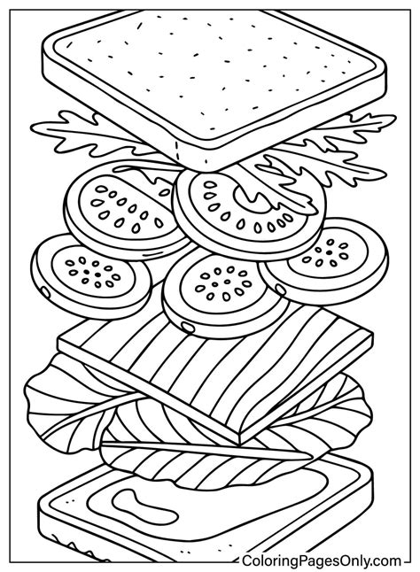 Coloring Pages Sandwic