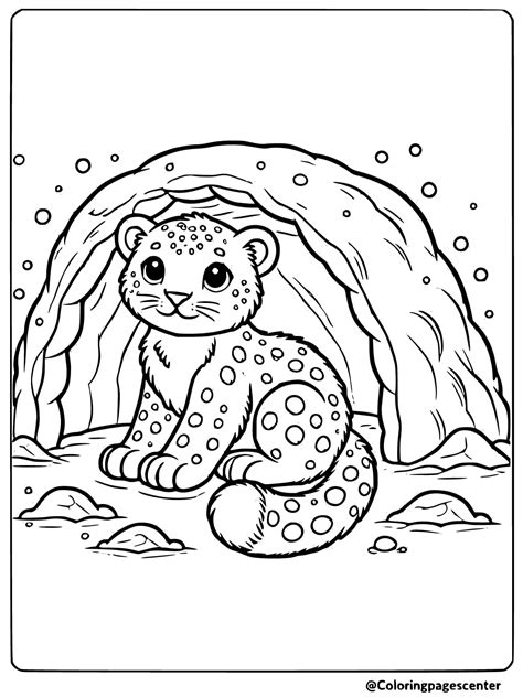 Coloring Pages Snow Leopard