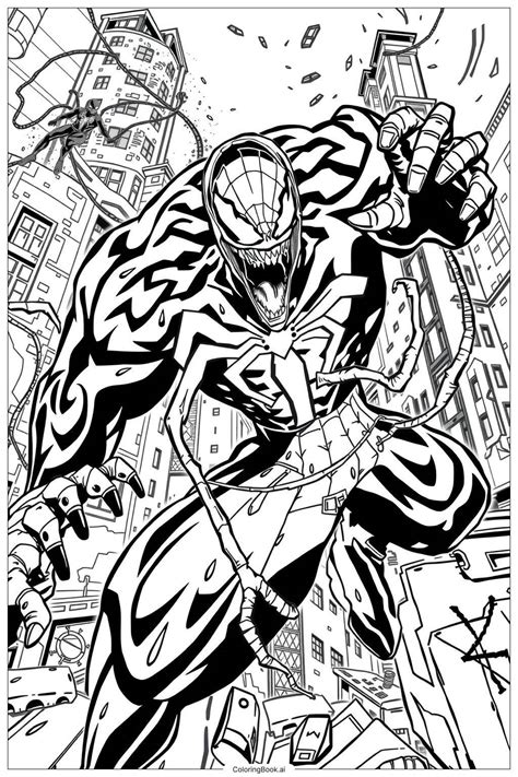 Coloring Pages Spiderman Veno