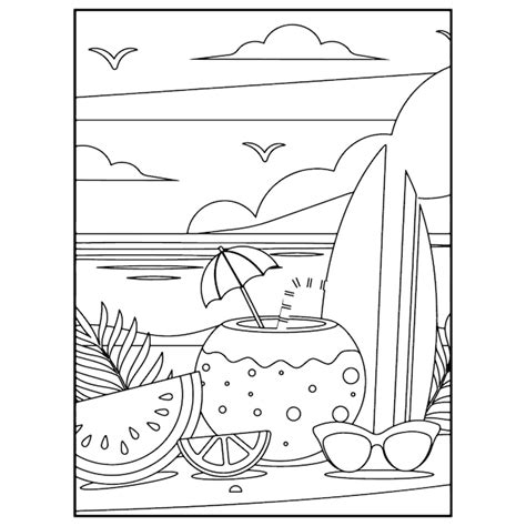Coloring Pages Summer Beac